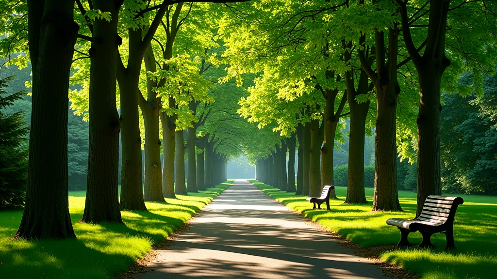 Sapiegų parkas su liepomis ir šešėliais Vilniuje